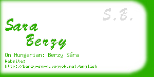 sara berzy business card
